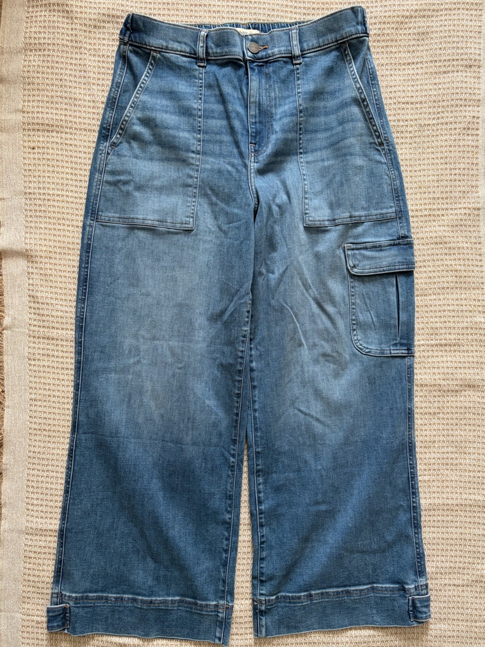 UpWest Convertible Wide-Leg Cargo Jeans Large